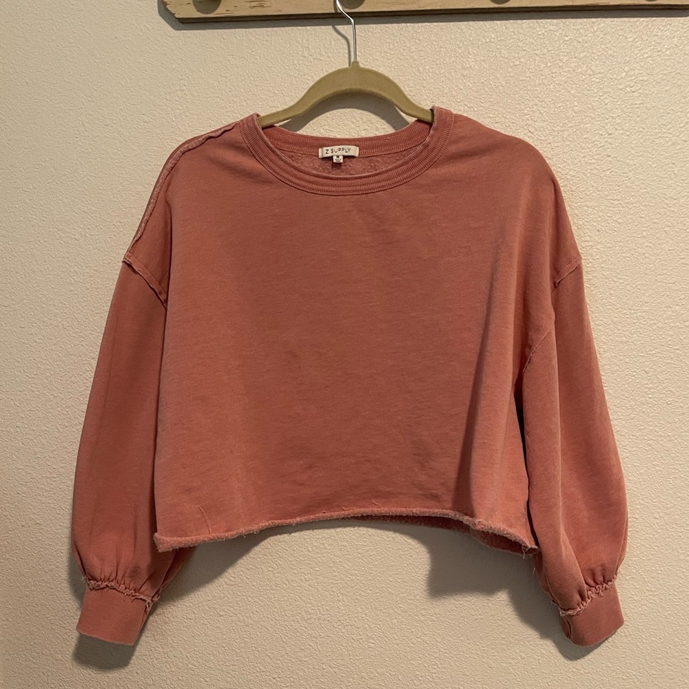 Women’s cropped Z Supply slub sweatshirt